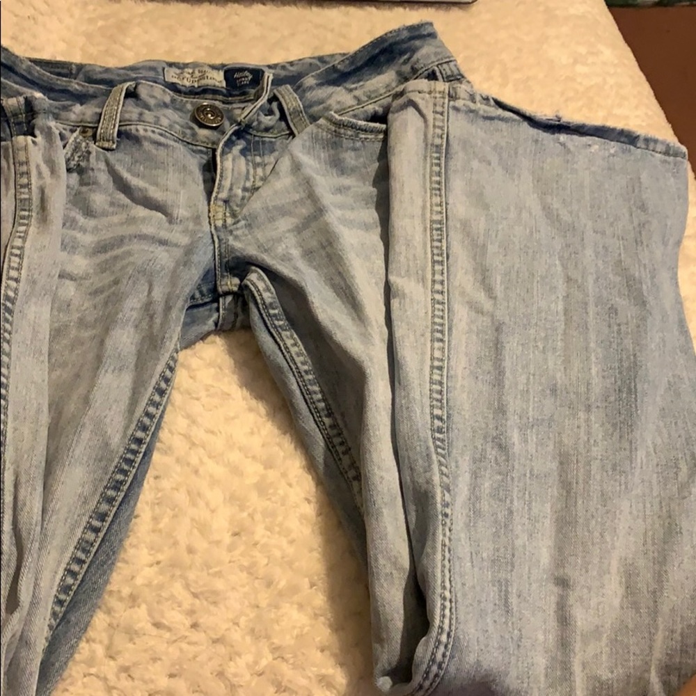 Light wash flare jeans